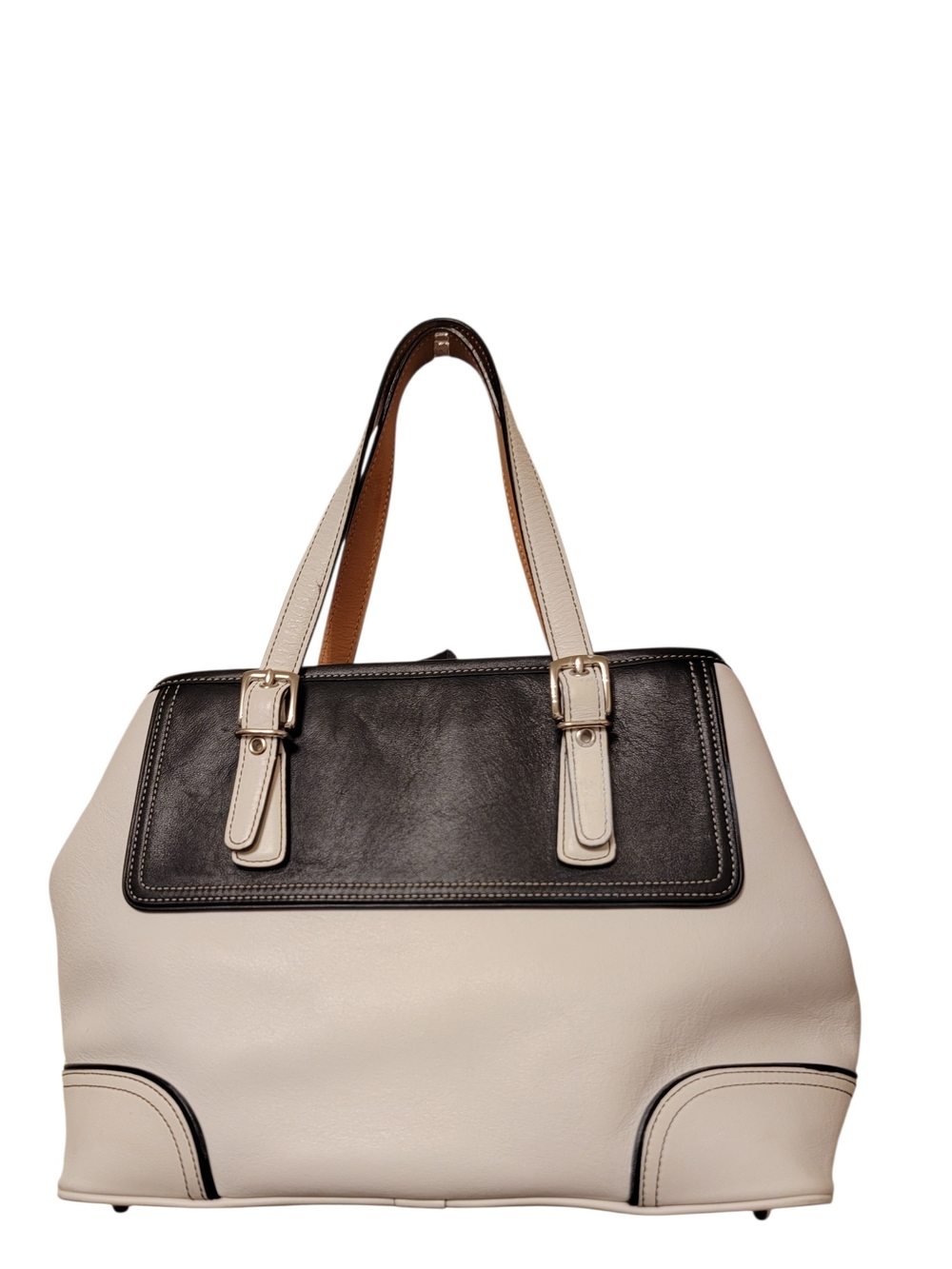 Coach 2003 Vintage Hampton Black and White Leather - Picture 2 of 10